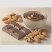 Sweet Chocolate, Chocolate Paste Bowl And Raw Nuts 薄葉紙 (正面)