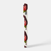 Sweet Chocolate Covered Strawberry Pattern Cream iPhoneケース (左側面)