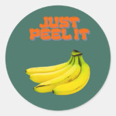 Sweet Choice Banana Stickers – Hand-Drawn Cute ラウンドシール (正面)