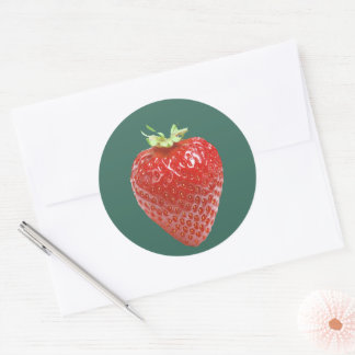 Sweet Choice Strawberry Stickers – Hand-Drawn Cute ラウンドシール