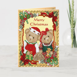 Sweet Christmas Bears - Verse Inside シーズンカード