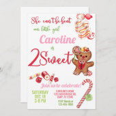 Sweet Christmas Cookiesの2人の女の子の招待。 招待状 (正面/裏面)