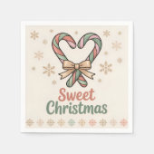 Sweet Christmas Cozy Holiday Table Decor スタンダードカクテルナプキン (正面)