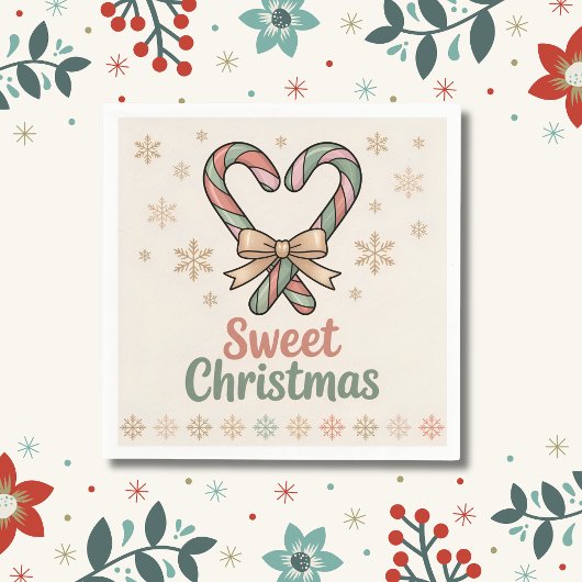 Sweet Christmas Cozy Holiday Table Decor スタンダードカクテルナプキン