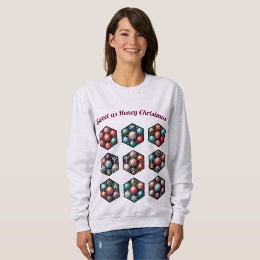 Sweet Christmas |  Hexagon Ornament Sweatshirt スウェットシャツ (正面フル)