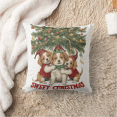 Sweet Christmas Hug – Merry Dogs and Holiday Cheer クッション (ブランケット)