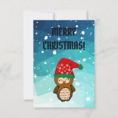 Sweet christmas owl サンキューカード (正面)