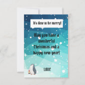 Sweet christmas owl サンキューカード (裏面)