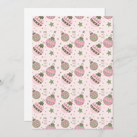 Sweet Christmas Party Invitation 招待状 (正面/裏面)