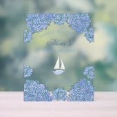Sweet Coastal Blue Bridal Shower Welcome Sign アクリルサイン (ニュートラル)