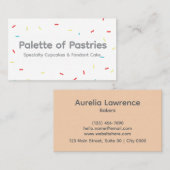 Sweet Colorful Sprinkle Bakery Vibrant Joyful Soft 名刺 (正面/裏面)