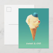 Sweet Cone: Smiling Bichon Ice Cream Art 案内ポストカード (正面/裏面)
