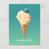 Sweet Cone: Smiling Bichon Ice Cream Art 案内ポストカード (正面)