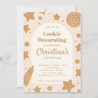 Sweet Cookie Decorating Birthday Invitation 招待状