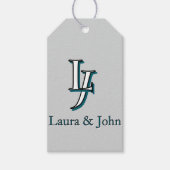 Sweet Couple Initials & Names Love Gift Tag ギフトタグ (正面)