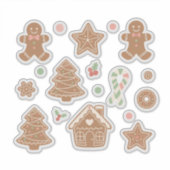 Sweet & Cozy Gingerbread Cookies Pattern: Aestheti シール (正面)