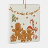Sweet & Cozy Gingerbread Family Christmas Ornament セラミックオーナメント (右)