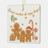 Sweet & Cozy Gingerbread Family Christmas Ornament セラミックオーナメント (左)
