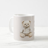 Sweet Cream Teddy Bear in Sweater コーヒーマグカップ (正面左)