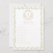 Sweet Crest | Spill the Tea Bridal Shower Game  招待状 (正面)