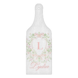 Sweet Crest w/ Pink Bows | Monogram  カッティングボード