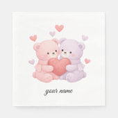 Sweet Cuddly Pairs スタンダードランチョンナプキン (正面)
