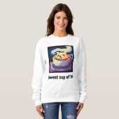 sweet cup of tea, pixelart, Pixel Art, shirt スウェットシャツ (正面フル)
