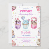 Sweet Cupcake Birthday Party Invitation 招待状 (正面)