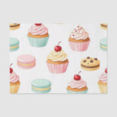 Sweet Cupcake Macaron Pattern 薄葉紙 (正面)