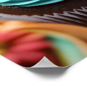 Sweet Cupcakesカラフルバージョン1 ポスター (角)