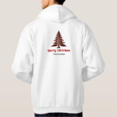 Sweet Custom Buffalo Plaid Tree Holiday Hoodie パーカ (裏面)