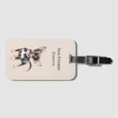 Sweet Cute Brown Cream Chihuahua Dog Best Friends ラゲッジタグ (正面横)