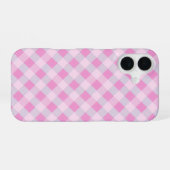 Sweet & Cute Checkered Pattern Phone Case iPhone 16ケース (裏面横)