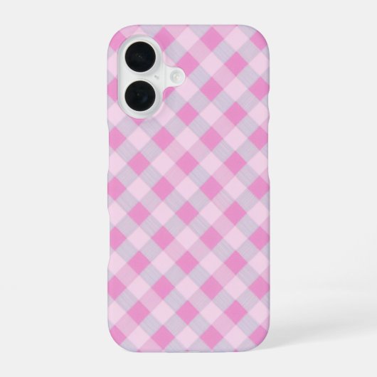 Sweet & Cute Checkered Pattern Phone Case iPhone 16ケース (裏面)