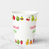 Sweet Cute Fruit Funny Kids Birthday Party  紙コップ (右)