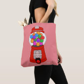 Sweet Cute Gumball Machine Cartoon Art  Large Tote トートバッグ (クローズアップ)