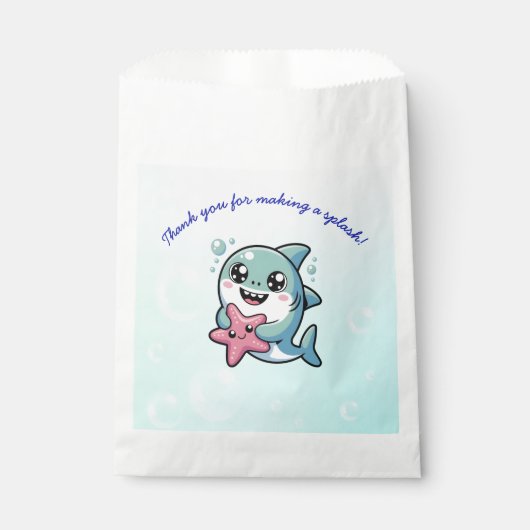 Sweet Cute Kawaii Shark Baby Shower  フェイバーバッグ (正面)
