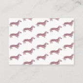 Sweet Dachshund Dog Art Bring A Book Baby Shower エンクロージャーカード (裏面)