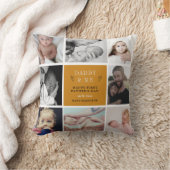 「Sweet 'Daddy & Me' 1st Father's Day Photo Collage クッション (ブランケット)