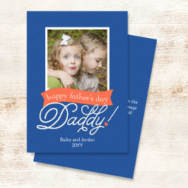 Sweet Daddy Photo Happy Father's Day Card 案内状