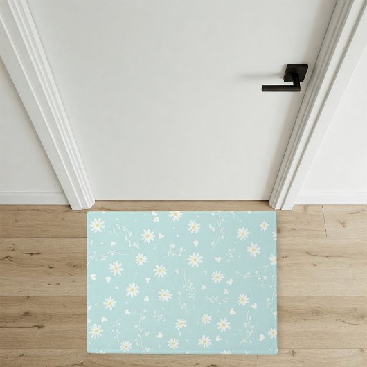 Sweet Daisies Welcome Mat - Personalized Doormat ドアマット