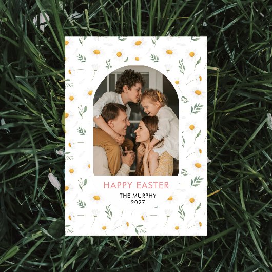Sweet Daisy Arch Family Easter Photo  シーズンカード