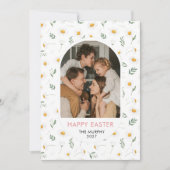 Sweet Daisy Arch Family Easter Photo  シーズンカード (正面)