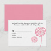 Sweet Dandelionの結婚応答カード 出欠カード (正面/裏面)