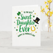 Sweet Daughter Happy St Patricks Card カード (黄色い花)