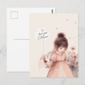 Sweet Daughter Love Mum ポストカード (正面/裏面)