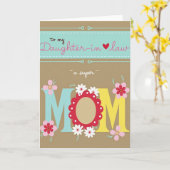 Sweet Daughterinlaw Mom Card カード (黄色い花)
