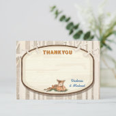 Sweet Deer Thank you note card サンキューカード (スタンド正面)
