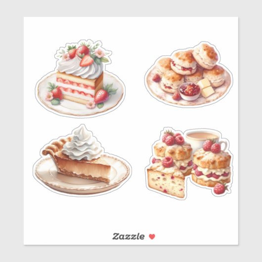 Sweet Dessert Treats Vinyl Sticker シール (シート)