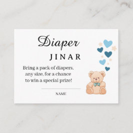 Sweet Diaper Raffle Card for Baby Shower エンクロージャーカード